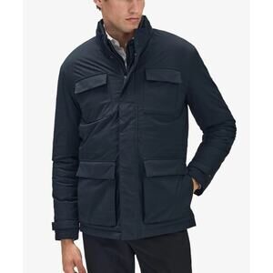 UNTUCKit Men’s Navy Blue Field Jacket Pockets Padded Water-Repellent SZ SM